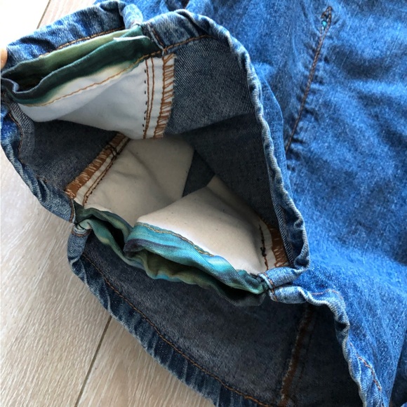 Y2K Mudd Flare Bell Bottom Floral Patch Jeans Size 11 - Picture 8 of 16